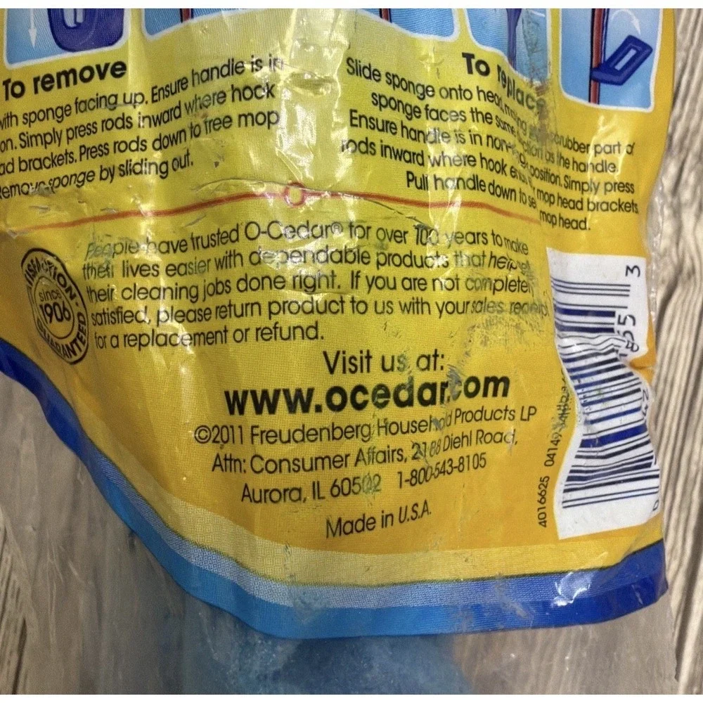 O-Cedar Roll O Matic Roller Mop Refill Wave Sponge 8.5